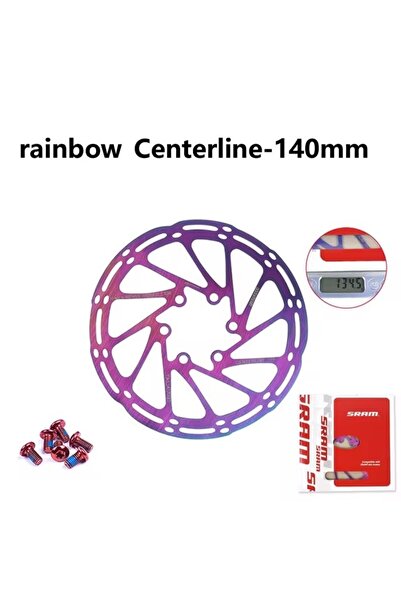Choice قرص فرامل للدراجات الجبلية بألوان قوس قزح، قطعة واحدة - 140 مم، G3/HS1...