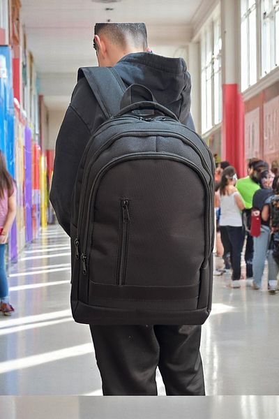Stok CITY σακίδιο πλάτης σειράς αδειοδοτημένο μαύρο σχολική τσάντα μεγάλη πολλαπλή τσέπη με θήκη φορητού υπολογιστή 45*30*22 cm