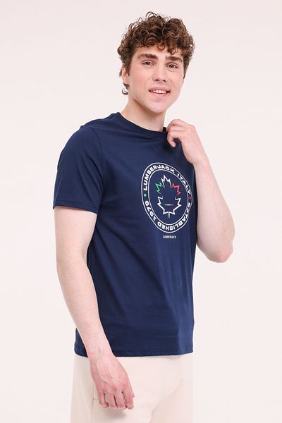 lumberjack Ml Renato 11Itl414 5Fx Navy Blue Men's Short Sleeve T-Shirt