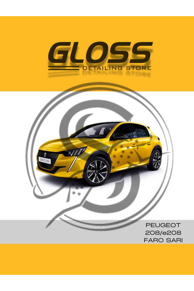 Gloss Detailing Peugeot 208/e208 Faro Sarı KLT -  Profesyonel Çizik Ve Taş iz...