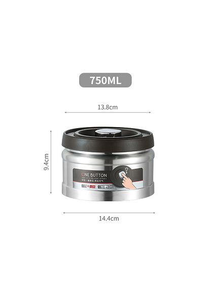 Choice 750ml 304 Stainless Steel Vacuum Sealed Jug Coffee Beans Airtight Container Kitchen Food Grains Cand