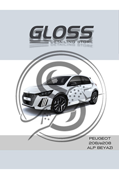 Gloss Detailing Peugeot 208/e208 Uyumlu Alp Beyazı EWP - Profesyonel Çizik Ve...