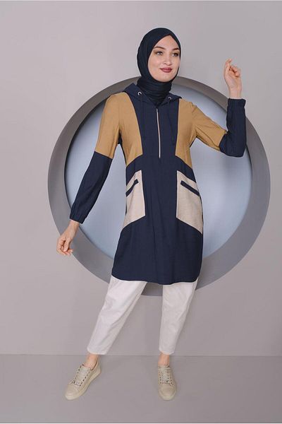 Alvina 41377 Model Color Block Tunic