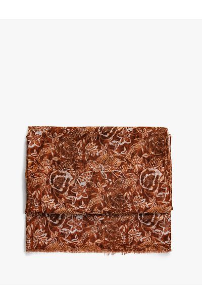 Koton Schal mit Blumenmuster, 90 x 195 cm
