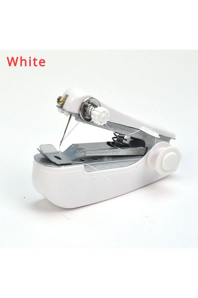 Choice White Home Handheld Portable Mini Manual Sewing Machine Pocket Outdoor Travel Galvanized Small Sewin