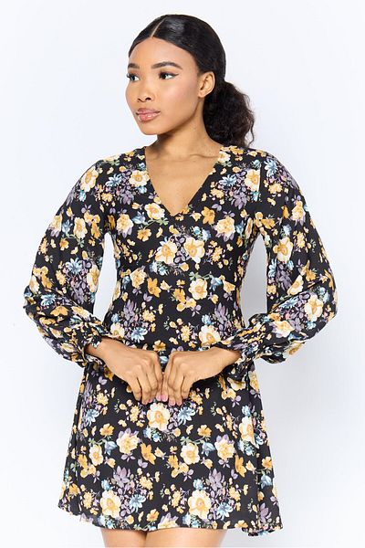 IN THE STYLE Women Floral Mini Dress, Multicolor