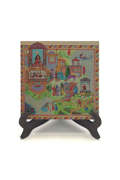 Sadrazam Suport de birou din MDF imprimat în miniatură Palace Garden (10 X 10 KRT-119)