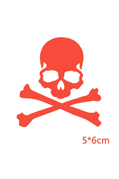 Choice ملصقات عاكسة للدراجات الهوائية باللون الأحمر، ملصق هيكل عظمي بشعار جمج...