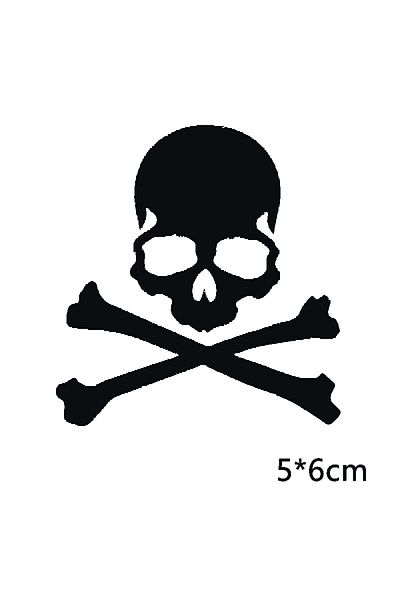 Choice black Bike Reflective Stickers Fixed Gear Skeleton Sticker Fluorescent Skull Mountain Bicycle Reflec
