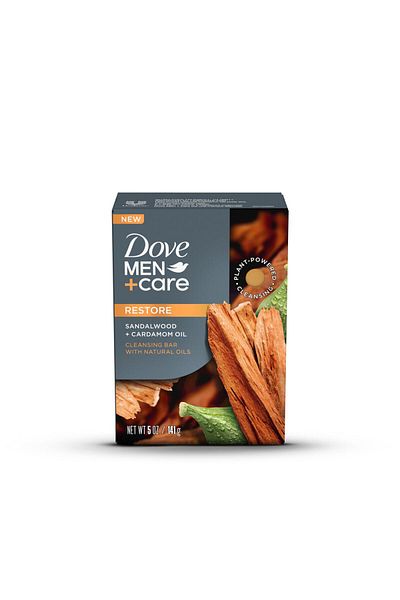 Dove Men+Care Cleansing Bar Restore with Sandalwood and Cardamom Oil 141 g