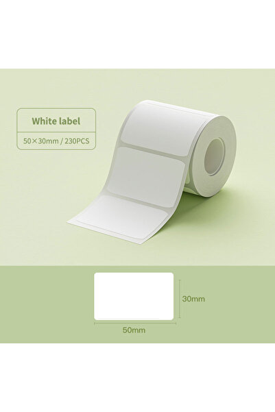 Choice1 ملصق مربع أبيض 50×30 مم، 150 قطعة، لفة ملصقات لاصقة حرارية M110 M200 ...