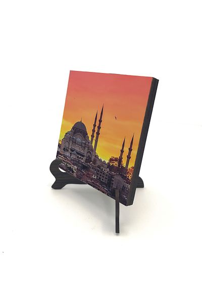 Sadrazam Istanbul Süleymaniye Mosque Printed Mdf Desktop (10 X 10 Krt-166)