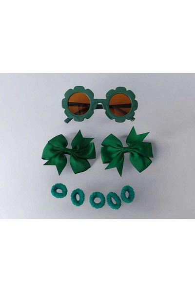 LİDEAS Children's Sunglasses, 2 Grosgrain Buckles and 4 Towel Rubber Set