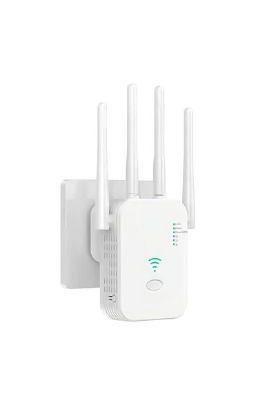 Generic Wifi Repeater Network Extender Signal Booster, Smart Wifi Range Extender 300mbps With Four Antennas