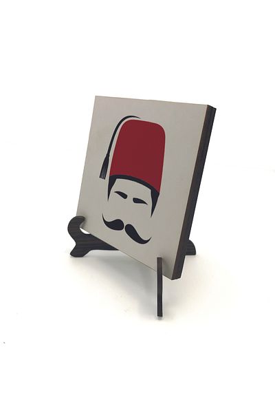 Sadrazam Ottoman Men's Icon Printed Mdf Desktop (10 X 10 Krt-109)