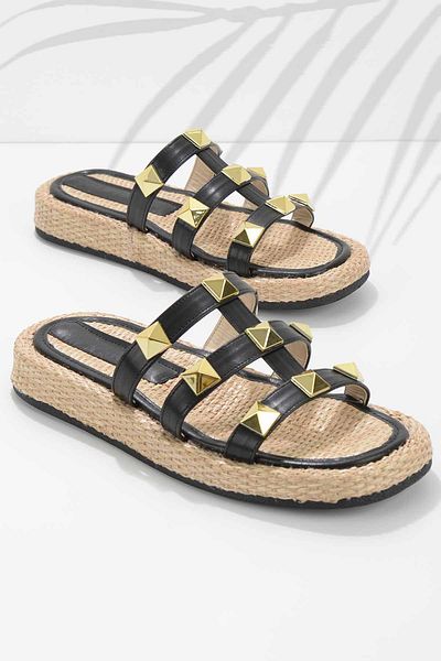Bambi Women's Black Slippers K04868200109