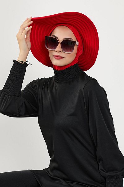 Aisha's Design Removable Ninja Swimming Cap with Bow on the Back and Hijab (Sea, Pool) Swimming Cap, S-5Sn