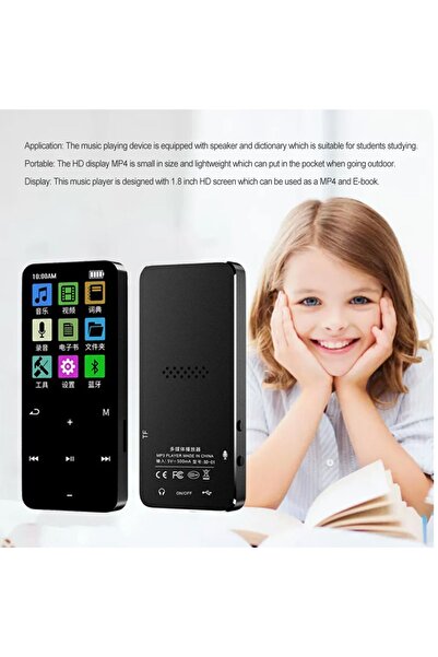 Dynego MP3 MP4 Cihazı Bluetooth Uyumlu HD Ekran Çalar Stereo Ses Dokunmatik Kontrol Müzik Kaynağı Yurt Spor