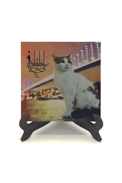 Sadrazam Istanbul Cat Printed Mdf Desktop (10 X 10 Krt-64)