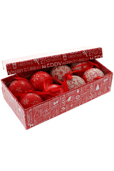 GiftExpress Set 8 Globuri Highclass Red
