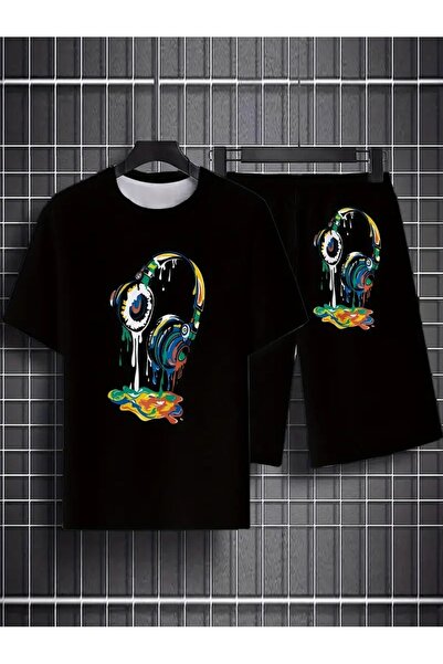 LAND MODA بدلة رياضية مريحة للرجال في الهواء الطلق تي شيرت مريح وبدلة بنطلون ...