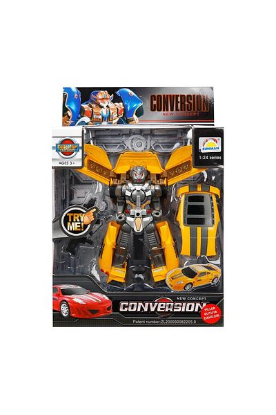 TOYFEST 1:24 روبوت قابل للتحويل مع الصوت والضوء 22 سم