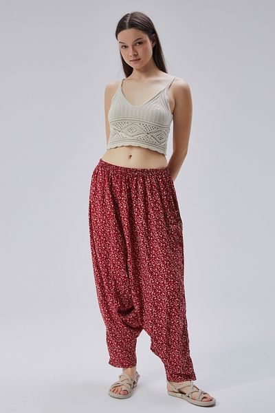 MD Pepa Motif Women's Viscose Baggy Elastic Waist Oversize Size Option Comfortable Daily Local - Netted