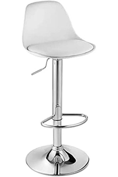 MAPLE HOME DECORATION Maple Home Swivel High Chair Bar Stool Adjustable Up Down Office Restaurant Furniture (WHITE 1 PC)