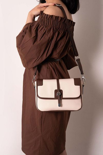 Silver Polo Geantă de damă Silver & Polo Beige - Maro SP1182