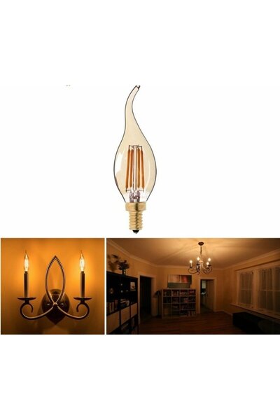 Cata 4w Günışığı Rustik Kıvrık Buji Led Ampul E14