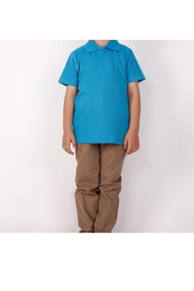 Nacar Çocuk Kısa Kollu Polo Yaka Okul Tshirt