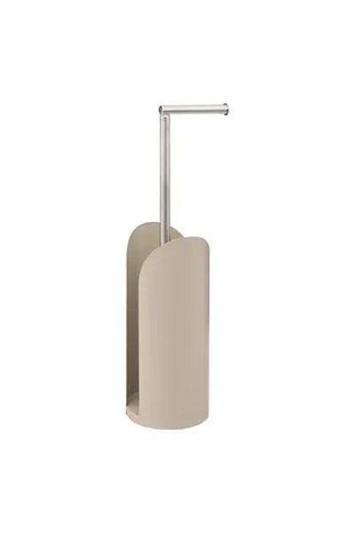 5FIVE 5 Five Toilet Roll Holder & Storage (15 x 6 cm, Linen Beige)