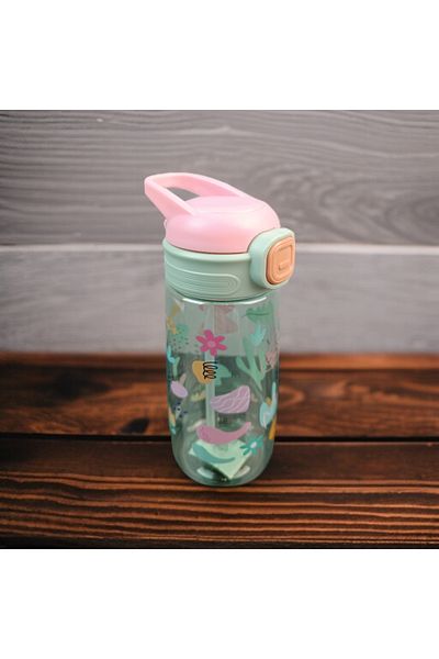 imsaconcept Tritan Water Bottle with Straw for Kids 600 ml Bpa Free 1St Grade Quality