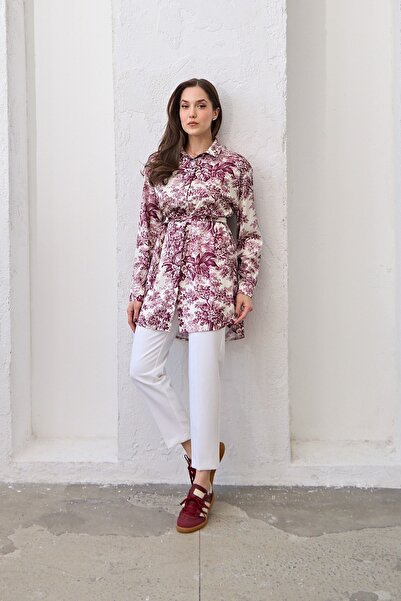 QANU Πουκάμισο με σχέδιο Plum