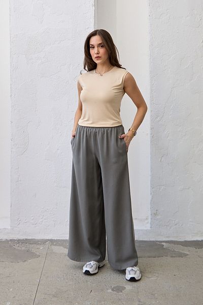 QANU Elastic Ten-Sel Trousers Gray