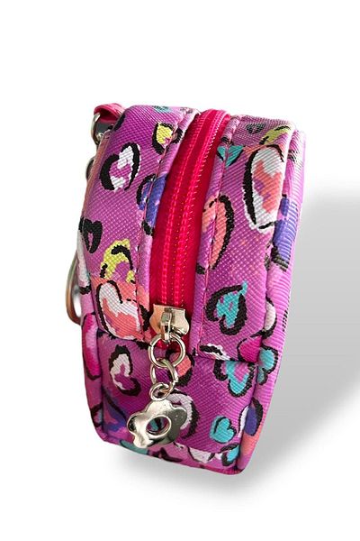 TAKIŞTIR Purple Color Heart Figured Keychain / Wallet
