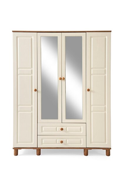 AYDINEV FEYZAN MDF 4 KAPILI DOLAP - EKRU