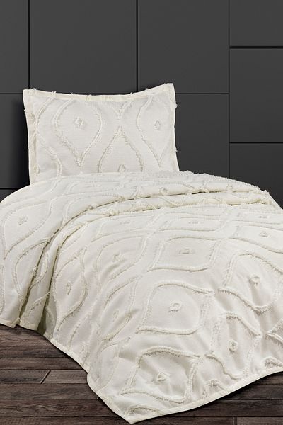 CANDAN ÇEYİZ Eyelet Arlina Geo Modern غطاء سرير متعدد الأغراض لشخص واحد