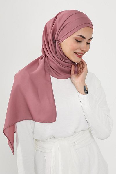 Aisha's Design شال عملي من الكريب بتصميم مطوي من الأمام، PS-54