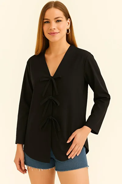 İKLİM LİFE Kimono with Bow on the Front