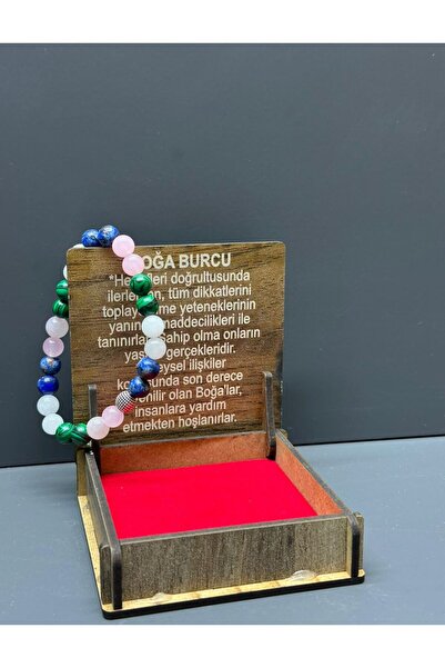 DOĞALTAŞ KUTULU BURÇ BİLEKLİĞİ