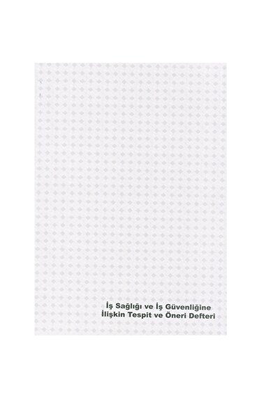 Dilman Soft Cover 20X27 Book of Detection and Proposal Relating to Work Healt...