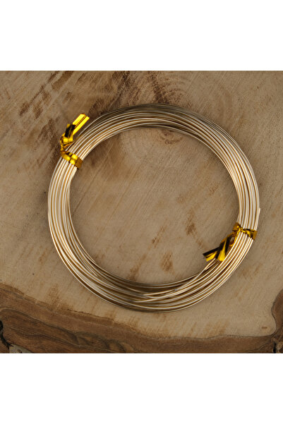 Prestij Boncuk سلك نحاسي مطلي بالمينا باللون الذهبي الفاتح 1 مم مجوهرات تاج زهرة هواية تصميم سلك تجربة يدوي