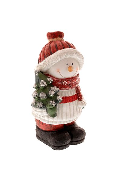 GiftExpress Big Snowman with Fir Tree