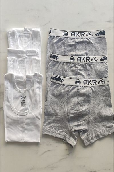 chulfa Boy's Singlet Boxer Set of 3
