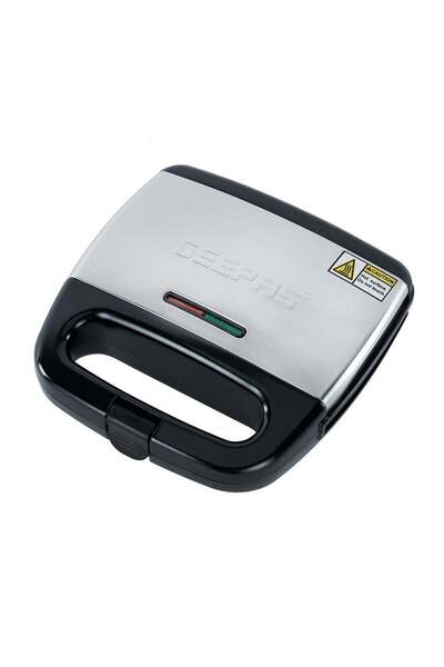 Geepas صانعة ساندويتشات محمولة وقوية من جيباس، تتسع لشريحتين، مزودة بألواح غير لاصقة ومقبض بارد الملمس