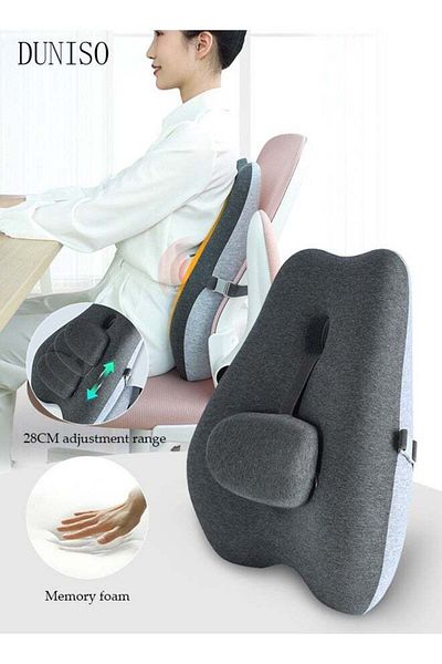 Generic Adjustable Lumbar Support Pillow Improve Lower Back Pain Relief and Sitting Posture