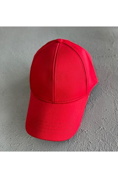 CapZone Hat Baseball Cap Flat Hat Unisex Model Adjustable Velcro on the Back Red