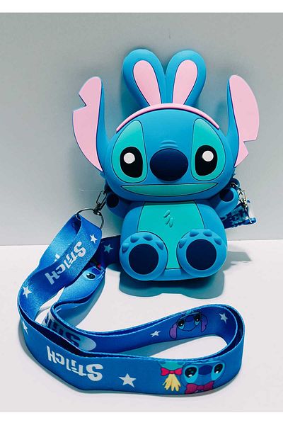 OSO HOME Geantă pentru copii din silicon de culoare albastră cu figurină drăguță Stich