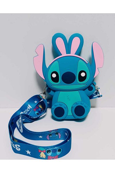 OSO HOME Geantă pentru copii din silicon de culoare albastră cu figurină drăguță Stich